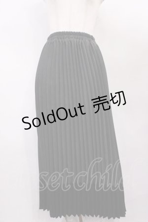 画像: axes femme / バイカラープリーツスカート M ブラック H-26-01-23-1020-AX-SK-NS-ZH