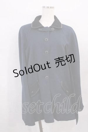 画像: axes femme / パイピングケープコート M ネイビー H-26-01-23-1023-AX-CO-NS-ZH