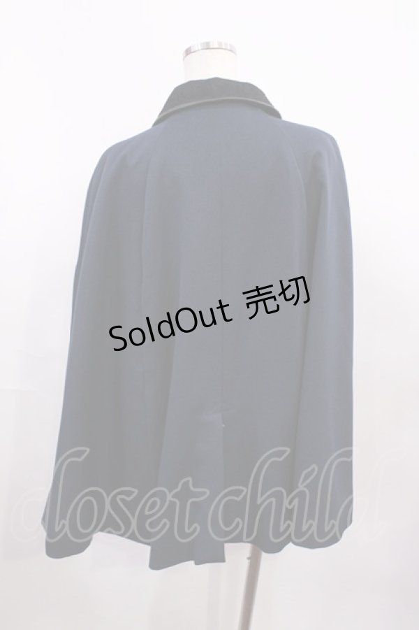 画像2: axes femme / パイピングケープコート M ネイビー H-26-01-23-1023-AX-CO-NS-ZH (2)