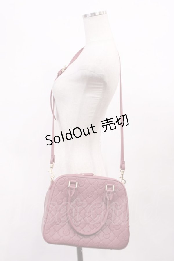 画像2: Maison de FLEUR / モノグラムトラペゾイドバッグ  Plum H-26-01-23-1029-LO-BG-NS-ZH (2)
