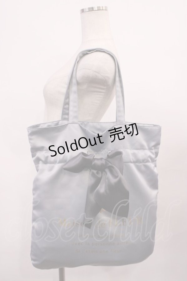 画像1: Maison de FLEUR / リボントートバッグ  グレー H-26-01-23-1032-LO-BG-NS-ZH (1)