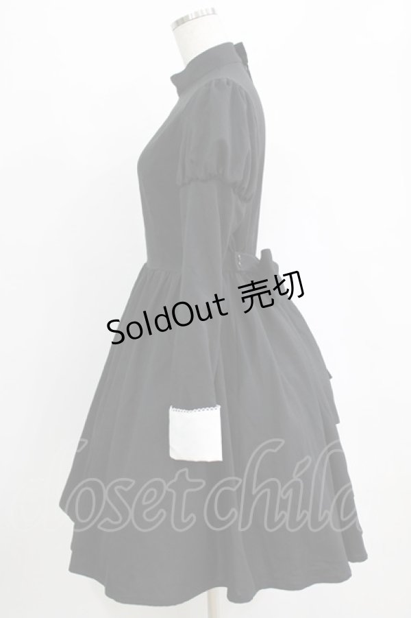 画像2: Innocent World / 不思議の国のティーパーティワンピース M ブラック H-26-01-23-001-IW-OP-NS-ZH (2)