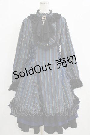 画像: Miss Point（海外ロリータブランド） / Point Manor長袖ワンピース XXL ネイビー H-26-01-23-006-EL-OP-NS-ZH