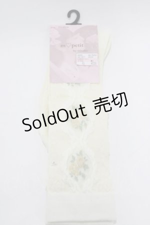 画像: m petit by misako / ECAMOVKバラレースソックス  アイボリー H-26-01-23-063-LO-ZA-NS-ZH