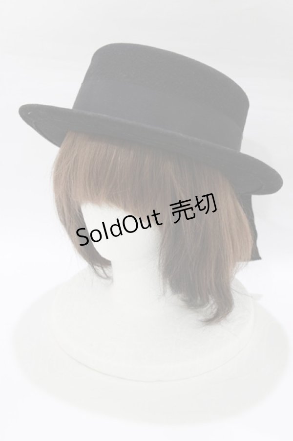 画像1: metamorphose / フェルトカンカン帽  ブラック H-26-01-23-066-ME-AC-NS-ZH (1)