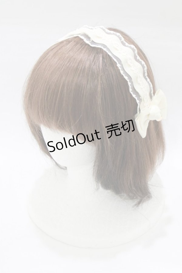 画像1: m petit by misako / AM*NIヘッドドレスA  生成り H-26-01-23-067-LO-AC-NS-ZH (1)