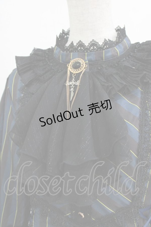 画像4: Miss Point（海外ロリータブランド） / Point Manor長袖ワンピース XXL ネイビー H-26-01-23-006-EL-OP-NS-ZH (4)