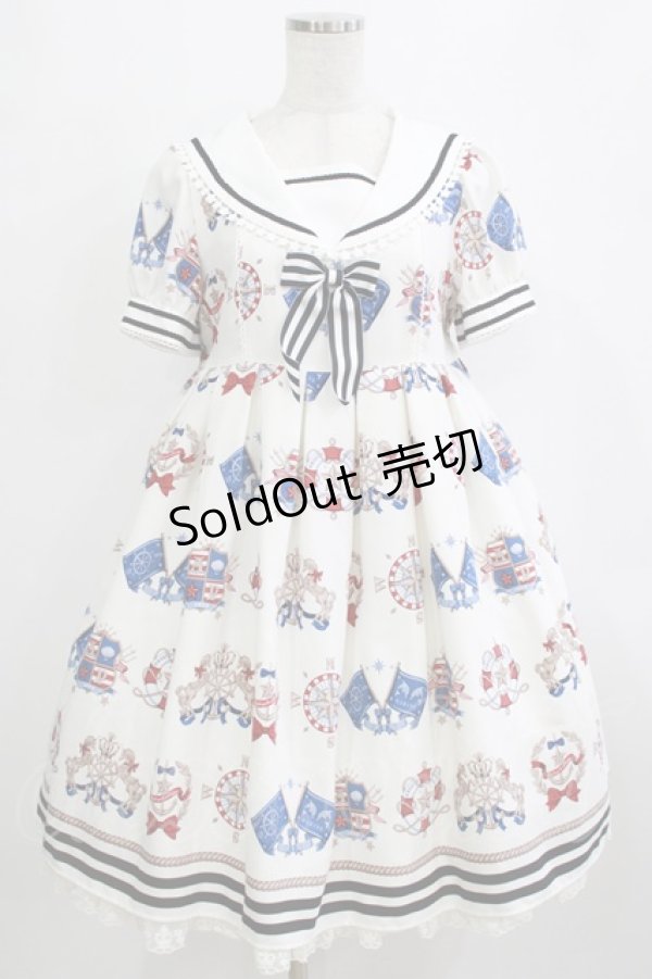 画像1: Angelic Pretty / Vintage Marineワンピース Free オフ H-26-01-23-075-AP-OP-NS-ZH (1)