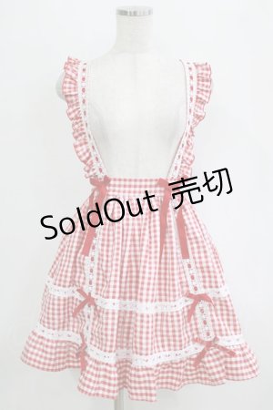 画像: DearMyLove / フリルバックティアードスカート M レッド H-26-01-23-078-EL-SK-NS-ZH