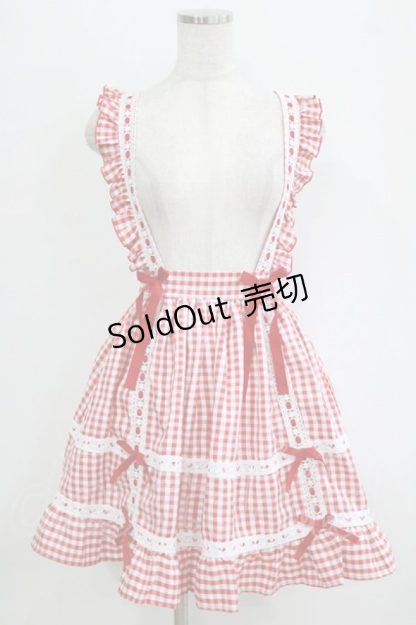 画像1: DearMyLove / フリルバックティアードスカート M レッド H-26-01-23-078-EL-SK-NS-ZH (1)