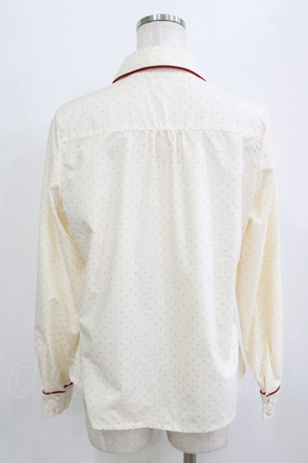 画像3: Fi.n.t / タイ付き細パイピングドットブラウス Free IVORY×RED H-26-01-23-079-CA-BL-NS-ZH (3)