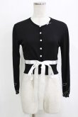 画像1: JESUS DIAMANTE / リボンカーディガン Free ブラック H-26-01-23-081-JE-TO-NS-ZH (1)