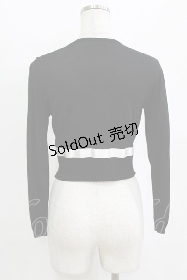 画像3: JESUS DIAMANTE / リボンカーディガン Free ブラック H-26-01-23-081-JE-TO-NS-ZH (3)