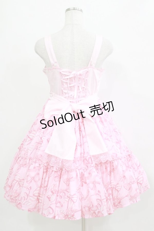 画像3: Angelic Pretty / ラッピングリボンティアードジャンパースカート Free ピンク H-26-01-23-084-AP-OP-NS-ZH (3)
