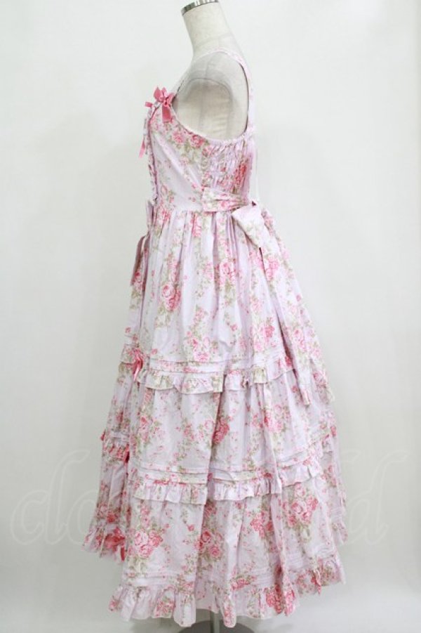 画像2: metamorphose / シャーロットロングティアードジャンパースカート サイズ1 ピンク H-26-01-23-009-ME-OP-NS-ZH (2)