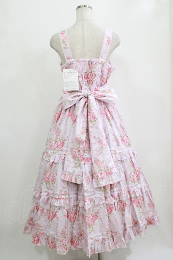 画像3: metamorphose / シャーロットロングティアードジャンパースカート サイズ1 ピンク H-26-01-23-009-ME-OP-NS-ZH (3)