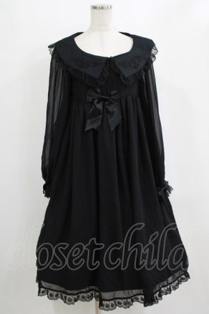 画像: ALICE and the PIRATES / マリアシフォンワンピース Free ブラック H-26-01-23-011-PA-OP-NS-ZH