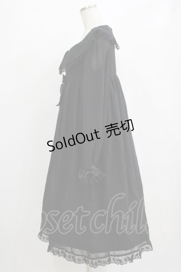 画像2: ALICE and the PIRATES / マリアシフォンワンピース Free ブラック H-26-01-23-011-PA-OP-NS-ZH (2)