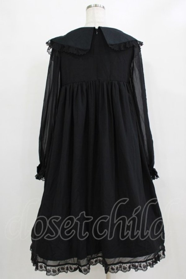 画像3: ALICE and the PIRATES / マリアシフォンワンピース Free ブラック H-26-01-23-011-PA-OP-NS-ZH (3)