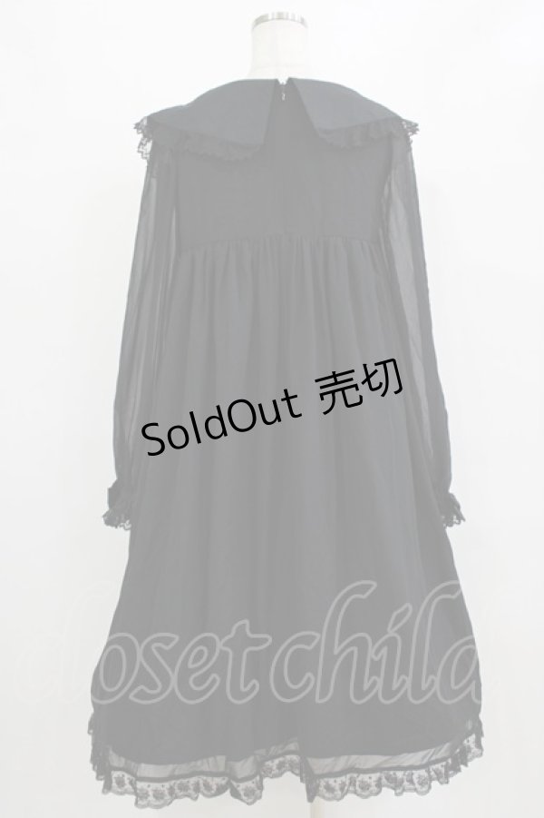 画像3: ALICE and the PIRATES / マリアシフォンワンピース Free ブラック H-26-01-23-011-PA-OP-NS-ZH (3)