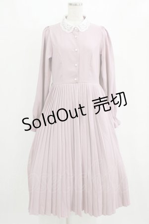 画像: m petit by misako / AM*レースエリプリーツワンピース L ピンク H-26-01-23-015-LO-OP-NS-ZH