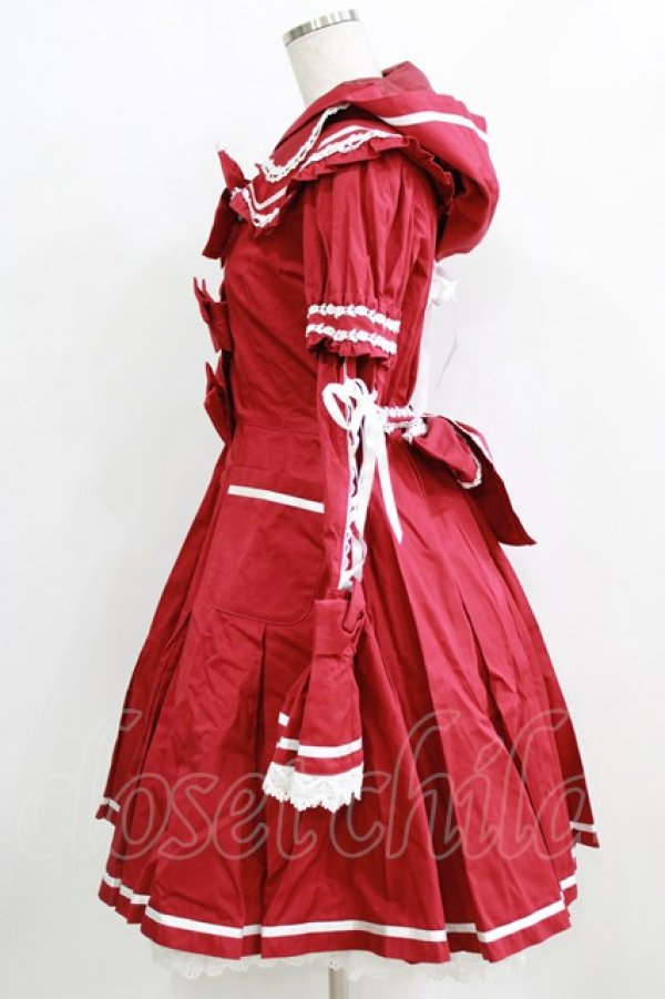 画像2: BABY,THE STARS SHINE BRIGHT / 赤ずきんコートワンピース Free エンジ H-26-01-23-002-BA-OP-NS-ZH (2)