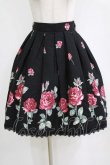 画像1: Innocent World / カーディナルローズスカート Free ブラック H-26-01-23-022-IW-SK-NS-ZH (1)