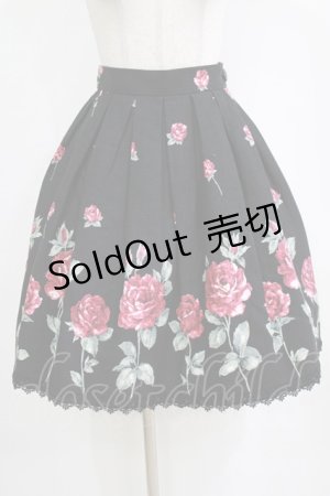 画像: Innocent World / カーディナルローズスカート Free ブラック H-26-01-23-022-IW-SK-NS-ZH