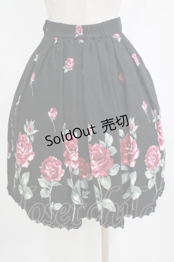 画像3: Innocent World / カーディナルローズスカート Free ブラック H-26-01-23-022-IW-SK-NS-ZH (3)