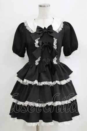 画像: Jamie エーエヌケー / お姫様ジャージワンピース M ブラック H-26-01-24-024-LO-OP-NS-ZH