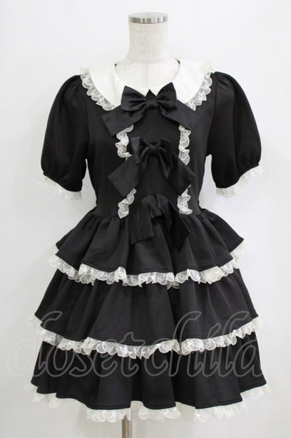 画像1: Jamie エーエヌケー / お姫様ジャージワンピース M ブラック H-26-01-24-024-LO-OP-NS-ZH (1)