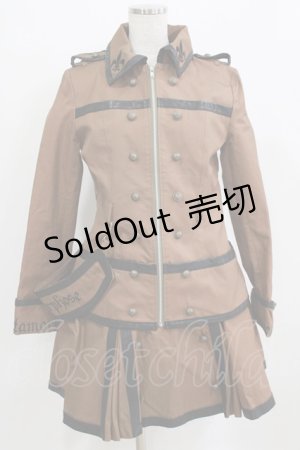 画像: metamorphose / D.Walkureジャケット+D.Walkureスカート Free ブラウン H-26-01-24-025-ME-OP-NS-ZH