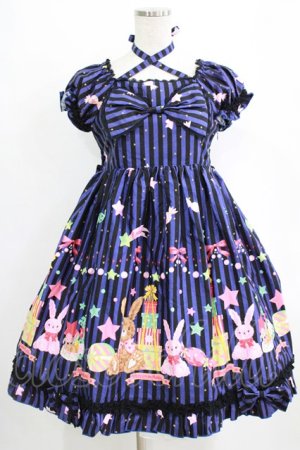 画像: metamorphose / Candy Star Rabbitワンピース Free ブルー H-26-01-24-003-ME-OP-NS-ZH