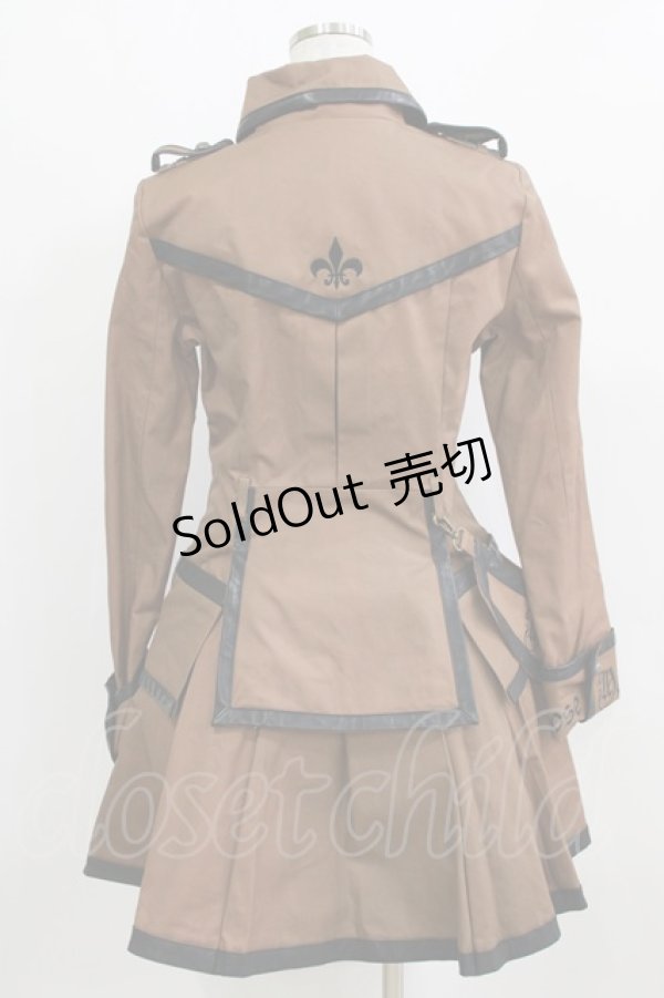 画像3: metamorphose / D.Walkureジャケット+D.Walkureスカート Free ブラウン H-26-01-24-025-ME-OP-NS-ZH (3)