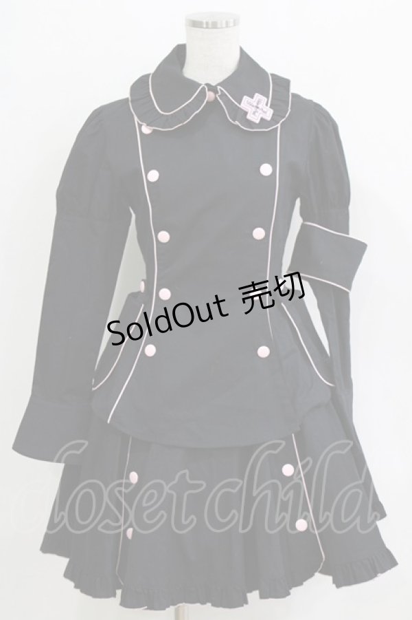 画像1: metamorphose / ナースブラウス+サイドポケット付きナーススカート Free ピンク H-26-01-24-026-ME-SK-NS-ZH (1)