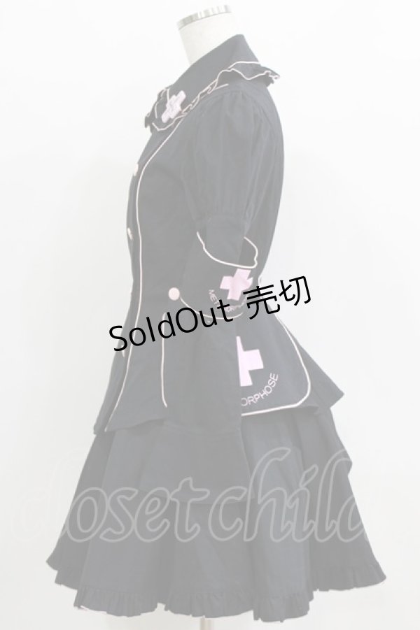 画像2: metamorphose / ナースブラウス+サイドポケット付きナーススカート Free ピンク H-26-01-24-026-ME-SK-NS-ZH (2)