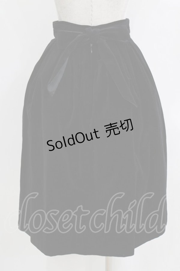 画像3: Victorian maiden / バラと小鳥の別珍スカート Free ブラック H-26-01-24-029-CL-SK-NS-ZH (3)