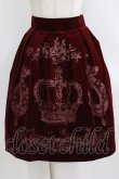 画像1: Victorian maiden / 王冠プリントスカート Free ボルドー H-26-01-24-030-CL-SK-NS-ZH (1)
