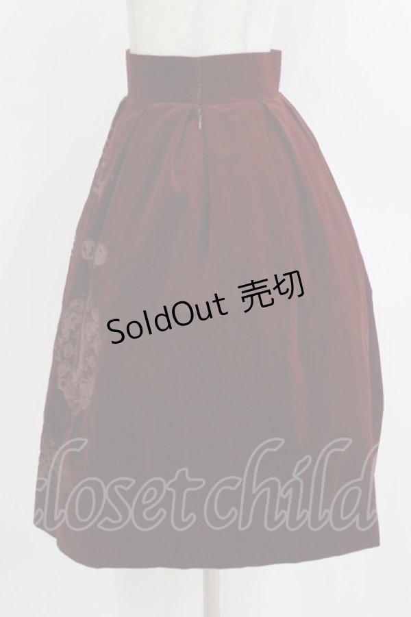 画像2: Victorian maiden / 王冠プリントスカート Free ボルドー H-26-01-24-030-CL-SK-NS-ZH (2)