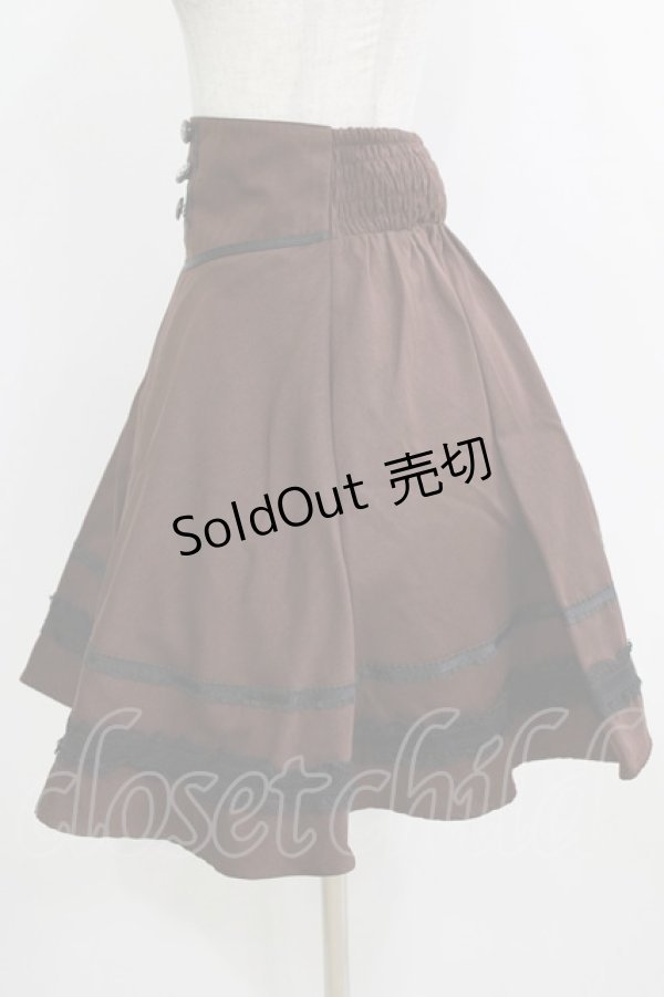 画像2: axes femme / 裾ラインフレアスカート M ブラウン H-26-01-24-031-AX-SK-NS-ZH (2)