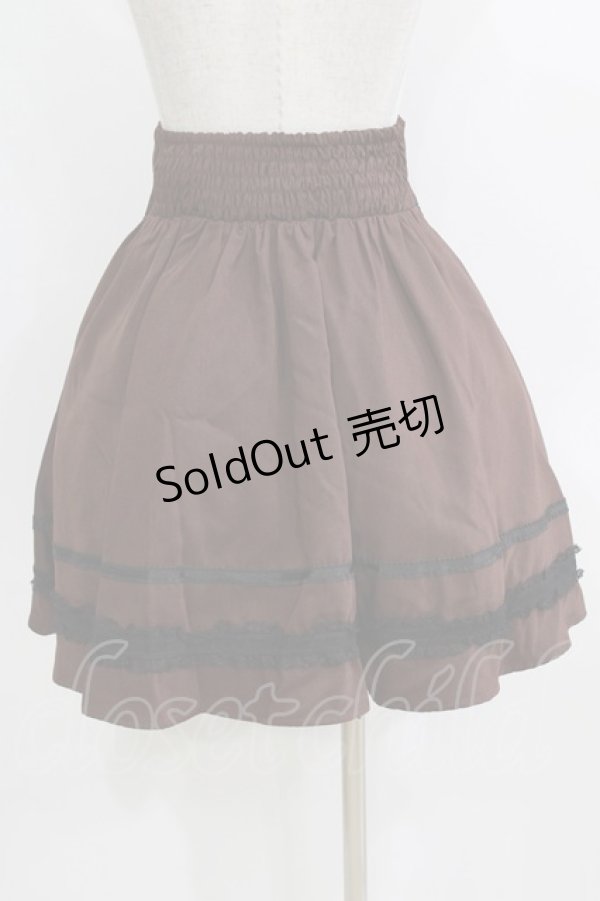 画像3: axes femme / 裾ラインフレアスカート M ブラウン H-26-01-24-031-AX-SK-NS-ZH (3)