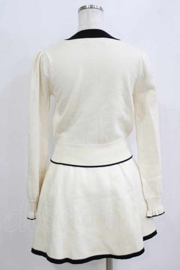 画像3: Ank Rouge / バイカラーリボンタイニット+スカート M オフ H-26-01-24-035-CA-OP-NS-ZH (3)