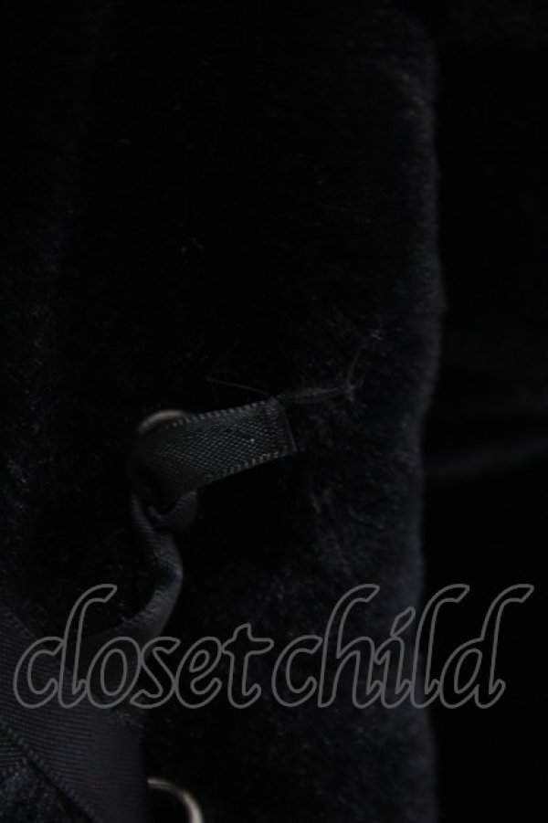 画像4: Ank Rouge / リボンうさみみファーコート M ブラック H-26-01-24-038-CA-CO-NS-ZH (4)