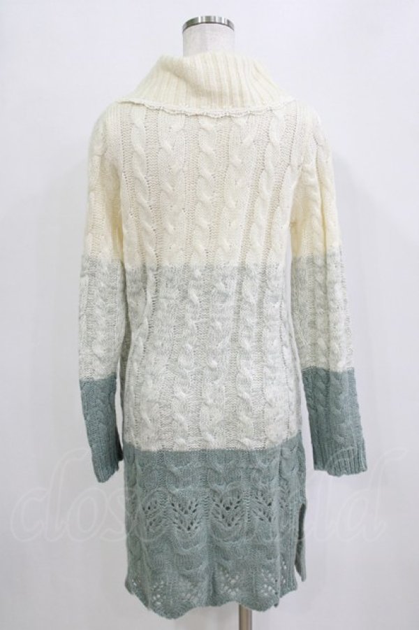 画像3: axes femme / グラデーションニットワンピース M グリーン H-26-01-24-045-AX-OP-NS-ZH (3)