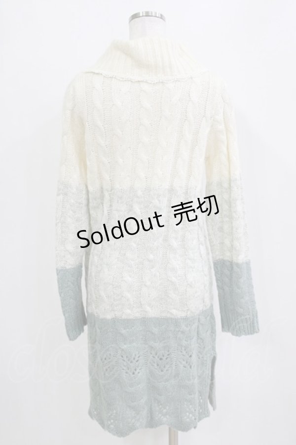 画像3: axes femme / グラデーションニットワンピース M グリーン H-26-01-24-045-AX-OP-NS-ZH (3)