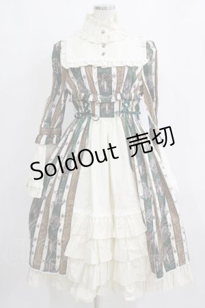 画像: ALICE and the PIRATES / St.Lily Wolf〜狼騎士と百合の誓い〜柄ワンピース Free グリーン H-26-01-24-005-PA-OP-NS-ZH