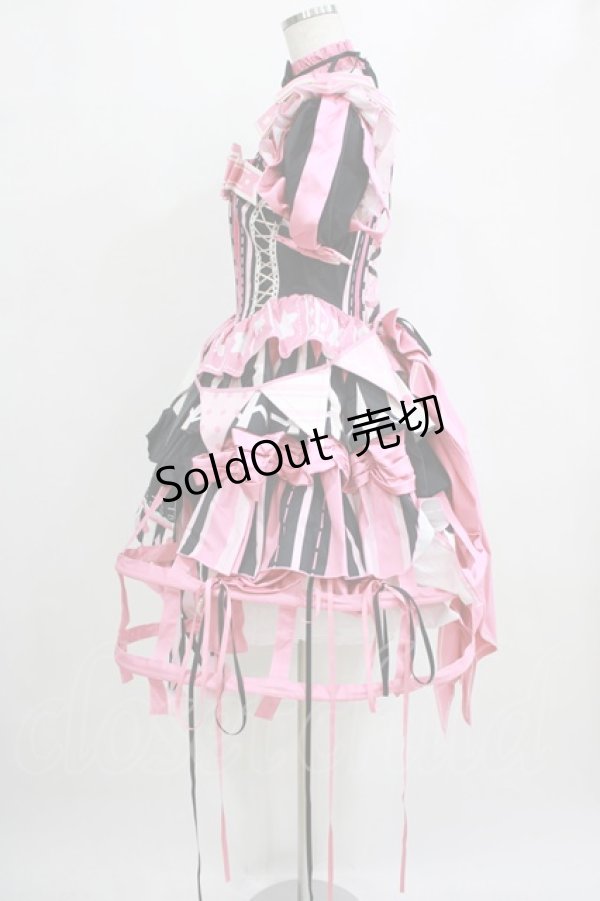 画像2: 半糖猫丸（海外ロリータブランド） / サーカス少女2.0フルセット L ブラック/ピンク H-26-01-24-001-PU-OP-NS-ZH (2)