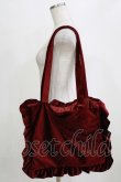 画像2: Ank Rouge / ベロアフリルトートバッグ  ワイン H-26-01-24-049-CA-BG-NS-ZH (2)