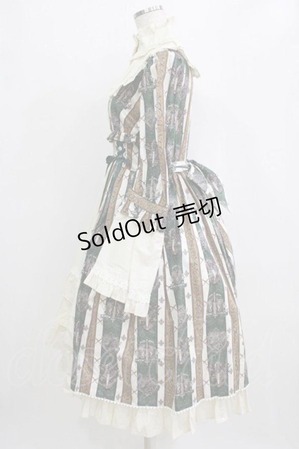 画像3: ALICE and the PIRATES / St.Lily Wolf〜狼騎士と百合の誓い〜柄ワンピース Free グリーン H-26-01-24-005-PA-OP-NS-ZH (3)