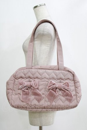 画像: m petit by misako / ベロアリボンバッグ  ピンク H-26-01-24-052-LO-BG-NS-ZH
